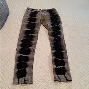 Blush Black and Gray Tie-Dye Leggings